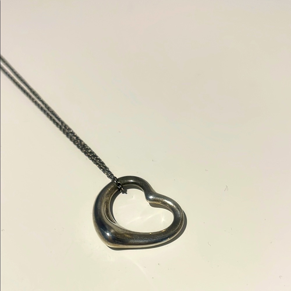 Tiffany and Co Silver Heart Pendant Necklace